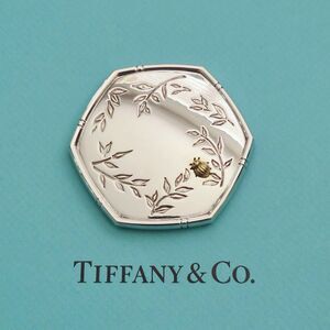 RARE Vintage 2002 Tiffany & Co. 18k Rose Gold Ladybug Silver Compact Mirror